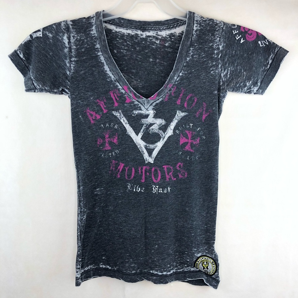 Affliction live fast t shirt size M